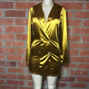 Satin blazer dress